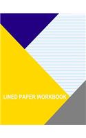 Lined Paper Workbook: Green With Medium Aqua Lines