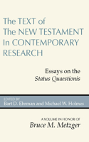 Text of the New Testament in Contemporary Research