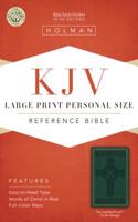 Large Print Personal Size Reference Bible-KJV-Cross Design: King James Version, Green, LeatherTouch, Cross Design, Personal Size Reference Bible