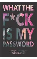 What The F*ck Is My Password: Password Organizer Notebook: Internet Password Logbook/ Password Tracker So You Can Log Into Your Shit Without Brain Fart (100 Page, Small, 6 x 9 in