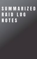 Summarized Raid Log Note sheets for Project Managers: Summarized Individual Note Sheets for Raid Logs - Project Management tool