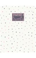 2020: A4 Diary Week on 2 Pages to View WO2P Journal - Horizontal Weekly Planner - Pink & Purple Polka Dots