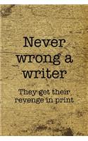 Never Wrong A Writer They Get Their Revenge In Print
