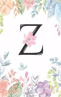 Monogrammed Floral Z Journal by Crazy Beautiful Designs