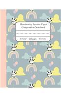 Handwriting Practice Paper Composition Notebook: Blank Writing Sheets with Dotted Midline for Kids size 8.5x11 inches