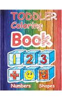 Toddler Coloring Book Numbers & Shapes