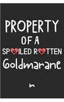 Property Of A Spoiled Rotten Goldmaraner: Lined Journal, 120 Pages, 6 x 9, Goldmaraner Dog Gift Idea, Black Matte Finish (Property Of A Spoiled Rotten Goldmaraner Journal)