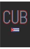 Vintage Cuba Notebook - Cuba Diary - Retro Cuban Flag Journal - Cuba Gifts: Medium College-Ruled Journey Diary, 110 page, Lined, 6x9 (15.2 x 22.9 cm)