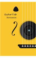 GuitarTab Notebook: A perfect notebook with tablature for guitar to save your guitar lessons and guitar chords(1 Guitar)