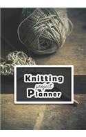 Knitting Project Planner: knitting journal for beginner or expert Keep track of your knitting Up To 60 Knitting Projects 125 pages, 7x10 Paperback wool ball with wooden needl