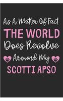 As A Matter Of Fact The World Does Revolve Around My Scotti Apso: Lined Journal, 120 Pages, 6 x 9, Scotti Apso Dog Gift Idea, Black Matte Finish (As A Matter Of Fact The World Does Revolve Around My Scotti Apso Jou