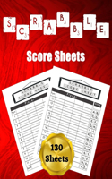 Scrabble Score Sheets: 130 Large Score Pads for Scorekeeping - Scrabble Score Cards - Scrabble Score Pads with Size 8.5 x 11 inches