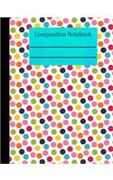 Polka Dot Composition Notebook - Blank Unlined