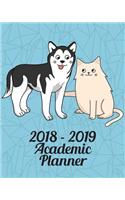 2018-2019 Academic Planner: Cat and Dog Cover