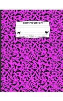 Composition: Birds All Over Hot Pink Silhouette Composition Notebook - College Ruled 7.44 by 9.69 in 150 pages 75 sheets for boys, girls, kids, students, teacher