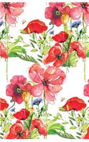 Bullet Journaling Notebook Tropical Hibiscus Floral: 5mm Dotted Grid with Index and Numbered Pages