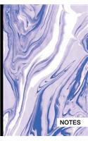 Notes: Unruled Writing Pad For Notes, Sketching, Ideas & More: Swirl (Blue) - 6" x 9" [Unruled Notebook / Journal]