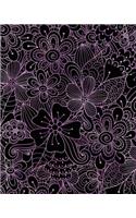 Bullet Journal Notebook Flower Pattern 7: 172 Numbered Pages with 160 Graph Style Grid Pages, 6 Index Pages and 2 Key Pages in Large 8 X 10 Size for Journaling, Writing, Planning or Doodling