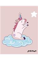 Sketchbook: Cute Unicorn Kawaii Sketchbook for Girls: 110 Pages of 8.5"x11" Blank Paper for Drawing, For kids practice(5 Sketchbook Adorable)