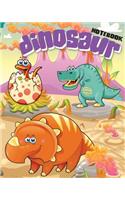 Dinosaur Notebook: Lined: Notebook Journal, School Notes, Diary, 120 Lined Pages, Size 8 X 10, ( Cute Dinosaur Cover )
