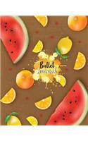 Bullet Journal: Cute Watermelon Lemon Fruit Pattern Cover: Notebook, Bullet Journal Dotted Grid, 120 Pages (8 X 10): Cute Watermelon Lemon Fruit Pattern Cover: Notebook, Bullet Journal Dotted Grid, 120 Pages (8 X 10)