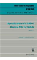 Specification of a Cad*i Neutral File for Solids