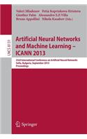 Artificial Neural Networks and Machine Learning -- Icann 2013