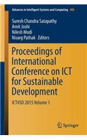 Proceedings of International Conference on Ict for Sustainable Development