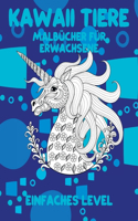 Malbücher für Erwachsene - Einfaches Level - Kawaii Tiere