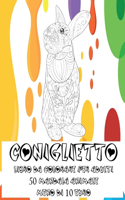 Libro da colorare per adulti - Meno di 10 euro - 50 Mandala Animale - Coniglietto