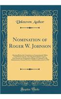 Nomination of Roger W. Johnson: Hearing Before the Committee on Governmental Affairs United States Senate, One Hundred Third Congress, First Session on Nomination of Roger W. Johnson, to Be Administrator, General Services Administration, June 8, 19