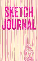 Sketch Journal: Sketch Book For Drawing and Writing - Half Blank - Half Lined College Ruled Pages