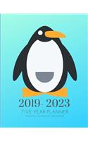 2019-2023 Five Year Planner Penguin Gratitude Monthly Schedule Organizer: 60 Months Calendar; Agenda Appointment Diary; Mindfulness Journal With Address Book, Julian Dates & Inspirational Quotes