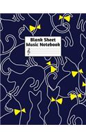 Blank Sheet Music Notebook: Easy Blank Staff Manuscript Book Large 8.5 X 11 Inches Musician Paper Wide 12 Staves Per Page for Piano, Flute, Violin, Guitar, Trumpet, Drums, Cell