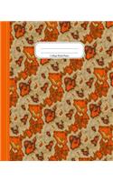 Orange Abstract Fashion Design: Composition Exercise Notebook Journal