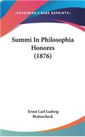 Summi in Philosophia Honores (1876)
