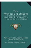 The Writings of Origen