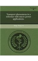 Transport Phenomena in a Reformer with Micro-Power Applications.