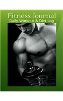 Fitness Journal Green: Daily Workout & Diet Log