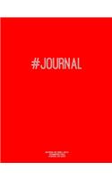 Notebook for Cornell Notes, 120 Numbered Pages, #JOURNAL, Red Cover: For Taking Cornell Notes, Personal Index, 8.5"x11", Hashtag Series, Genius Edition
