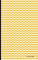 Journal Daily: Yellow Chevron Pattern, Lined Blank Book Journal, 6 X 9, 150 Pages