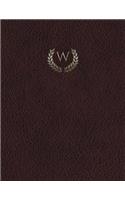 Monogram "W" Grid Sketchbook