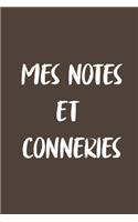 Mes notes et conneries: Carnet De Notes -120 Pages -6x9 pour écrire les habitudes Quotidiennes, Agenda, Cahier