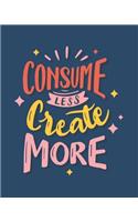 Consume Less, Create More