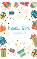 Holiday gift shopping list
