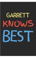 Garrett Knows Best: Lined Journal, 120 Pages, 6 x 9, Garrett Personalized Name Notebook Gift Idea, Black Matte Finish (Garrett Knows Best Journal)