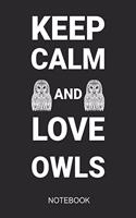 Keep Calm And Love Owls Notebook