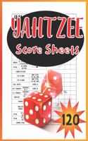 Yahtzee Score Pad: Yahtzee Game Record Score Keeper Book, Size 8.5 x 11 Inch, 120 Pages Write in the player name and record dice thrown