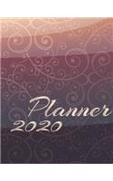 F4 2020 Planner Shining Purple Floral Cover