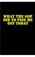 What the GOP Did to Piss Me Off Today Journal